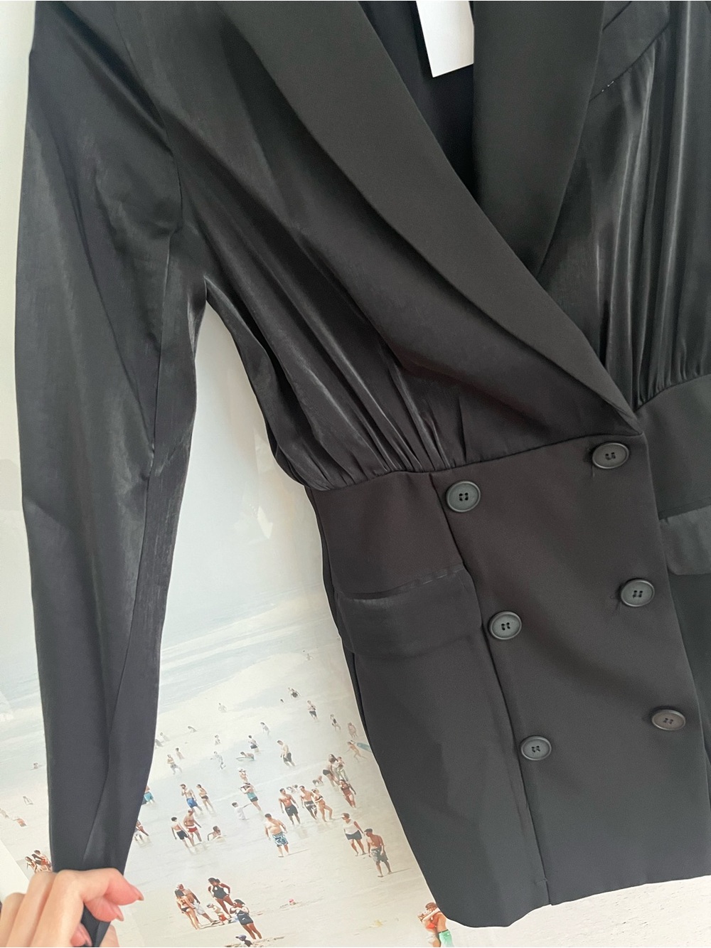 Topshop Mixed Fabric Blazer Dress - Picture 4 of 5